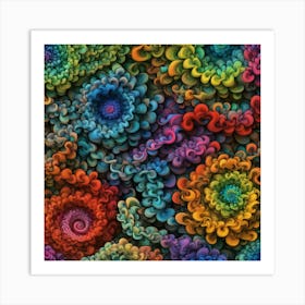 fractal flowers Art Print