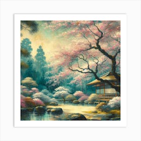 Japanese Cherry Blossoms Art Print