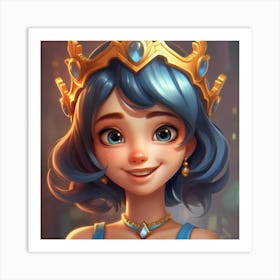 Princess In A Crown 1 Art Print