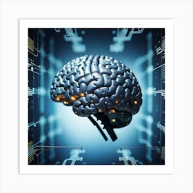 Digital Brain 9 Art Print