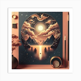 Moon In The Sky Art Print