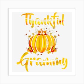 Thankful Grammy Pumpkinthankful Grateful Thanksgiving Pajama Art Print