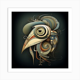 Abstract Crow Art Print