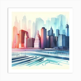 New York City Skyline 5 Art Print