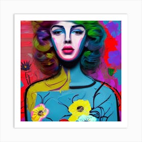 Colorful Woman 1 Art Print