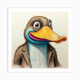 Duck In A Suit 34 Art Print