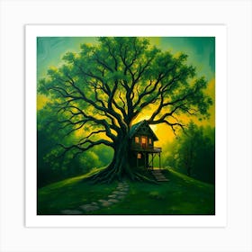 House In The Tree Art Print