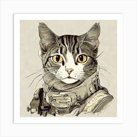 Space cat Art Print