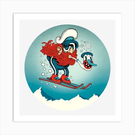 Skiing Art Print