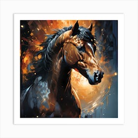 Fire Horse Art Print