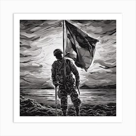 ight of a soldier Art Print