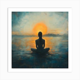 Meditation At Sunset 1 Art Print