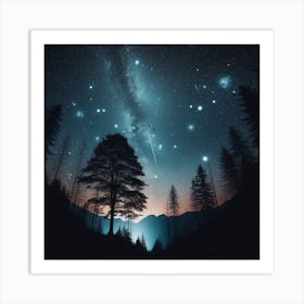 Night Sky With Stars 1 Art Print