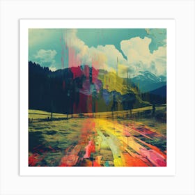 Color glitch Art Print