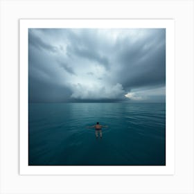 Storm Clouds Over The Ocean Art Print