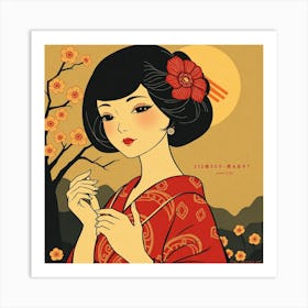 Geisha Girl 1 Art Print