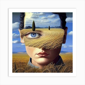 Man In A Field Art Print