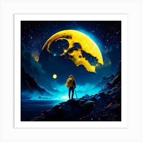 Man On The Moon Art Print