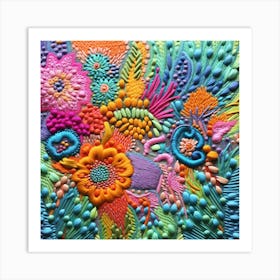 Embroidery Art Art Print