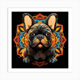 Frenchie Mandala Art By Csaba Fikker 006 Art Print