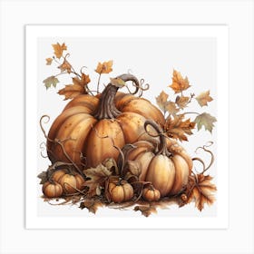 Autumn Pumpkins Art Print