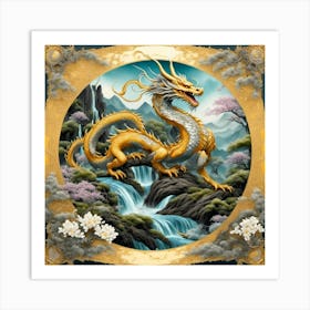 golden dragon Art Print