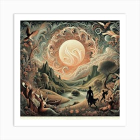 Twilight Of The Moon Art Print