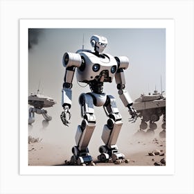 Robots In The Desert 13 Art Print