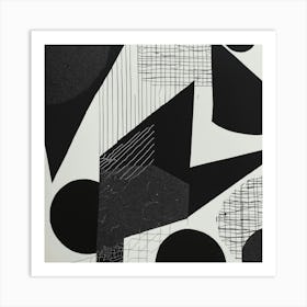 Abstract Black And White Painting Art Print