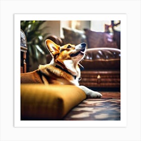 Corgi Dog 10 Art Print