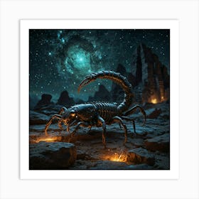 Scorpion In The Night Sky 1 Art Print