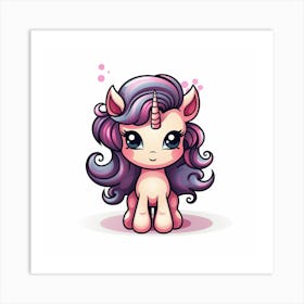 Cute Unicorn 504 Art Print