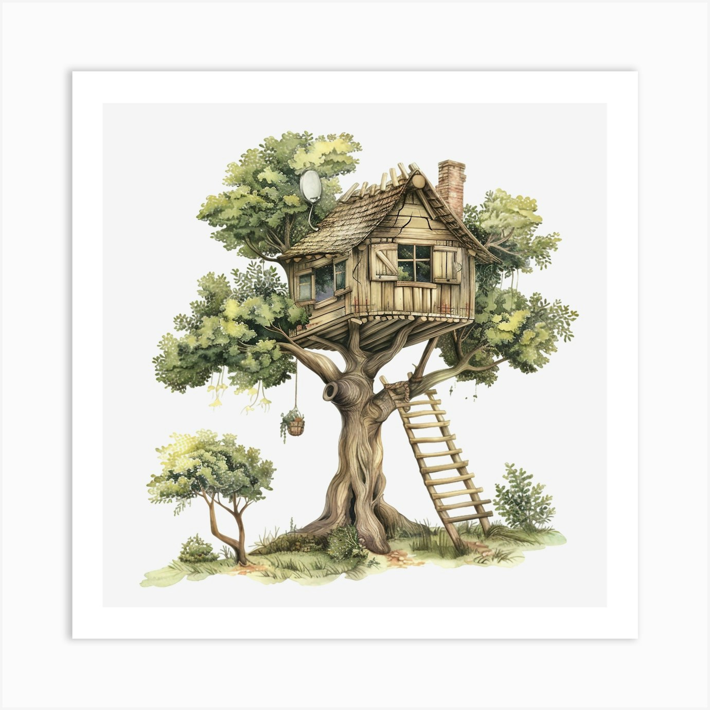 Treehouse 2 Art Print by Aloke Design