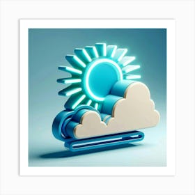 Cloud And Sun Art Print