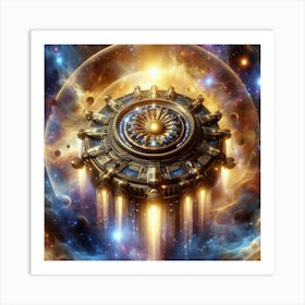 Spaceship In Space 4 Art Print