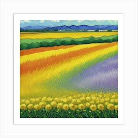 Field Of Yellow Blooms Art Print