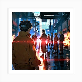 Anime Street Scene Art Print