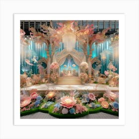 Asian Wedding Stage Art Print