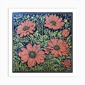 Linocut (22) Art Print