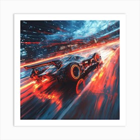 Futuristic Racing Car Art 1 Art Print