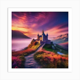 Castle At Sunset 2 Art Print