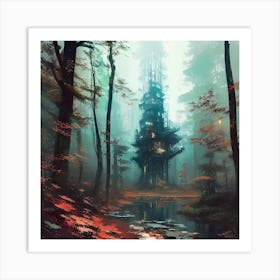 House In The Forest Art Print