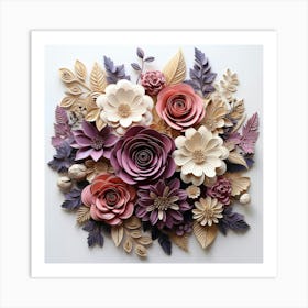 Paper Flowers 17 Art Print