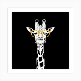 Giraffe With Glasses 2 Art Print