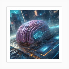 Futuristic Brain 42 Art Print