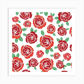 Roses pattern Art Print