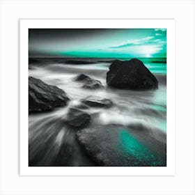 Green Seascape Art Print