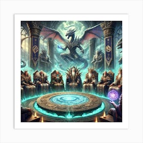 Council Of Dragon Lords Art Print