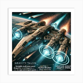 Gravity Talon Multi Role Fighter Art Print