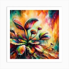 Abstract, Surrealistic Venus Flytrap Art Print